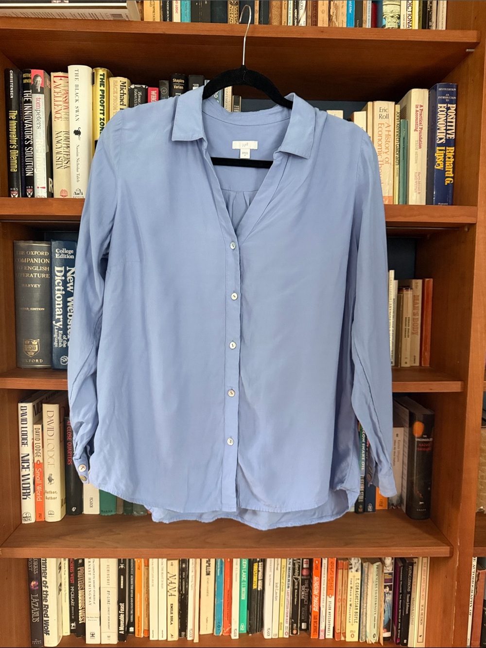 J. Jill Soft Sky Blue Button-Front Shirt